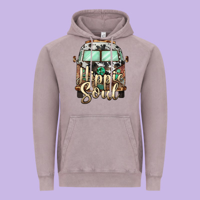 Hippie Soul Caravan Vintage Hoodie Designed By Barkaloodesign