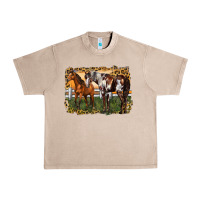 French Oak 2 horses at the ranch Urban Heavy Tee - LillyAllenDesigns