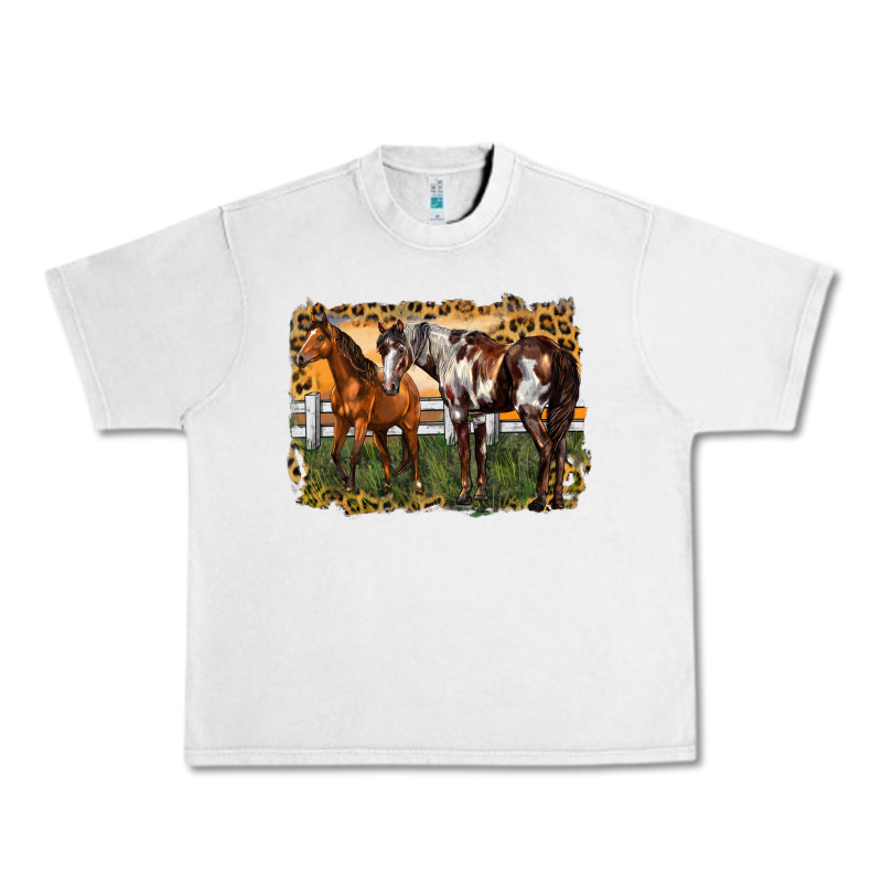 2 Horses At The Ranch Urban Heavy Tee by LillyAllenDesigns | Teevron