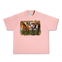Salmon 2 horses at the ranch Urban Heavy Tee - LillyAllenDesigns