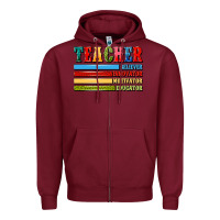 Burgundy teacher Zipper Hoodie - Artiststas