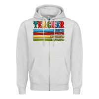 Dove Grey teacher Zipper Hoodie - Artiststas