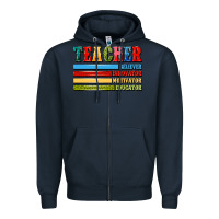 Navy teacher Zipper Hoodie - Artiststas