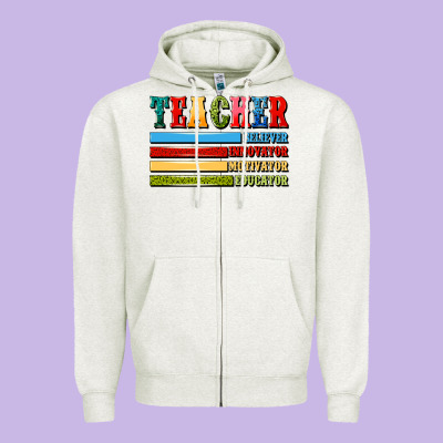 Teacher Zipper Hoodie Designed By Artiststas