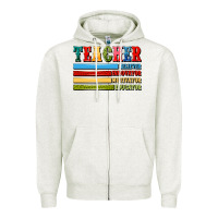 Oatmeal Heather teacher Zipper Hoodie - Artiststas