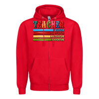 Red teacher Zipper Hoodie - Artiststas
