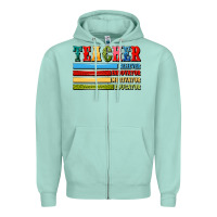 Seafoam teacher Zipper Hoodie - Artiststas