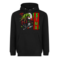Black Christmas Character Heavyweight Hoodie - NancyCooperArtShop
