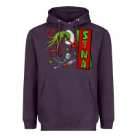 Plum Christmas Character Heavyweight Hoodie - NancyCooperArtShop