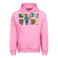 Fuchsia Pink Easter Day Don't worry be hoppy Urban Hoodie - OliviaCreatesArt