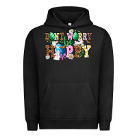 Pigment Black Easter Day Don't worry be hoppy Urban Hoodie - OliviaCreatesArt