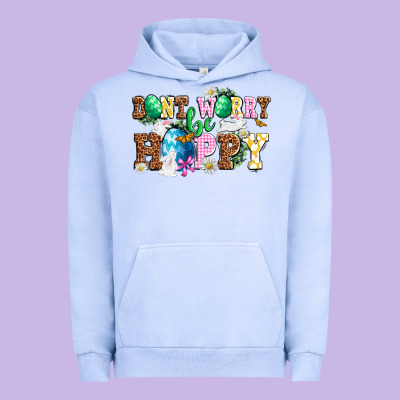 Easter Day Don't Worry Be Hoppy Urban Hoodie Designed By Oliviacreatesart