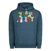 Pigment Midnight Navy Easter Day Don't worry be hoppy Urban Hoodie - OliviaCreatesArt