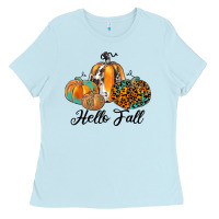 Baby Blue hello fall Ladies Tee - JahusDesignShop
