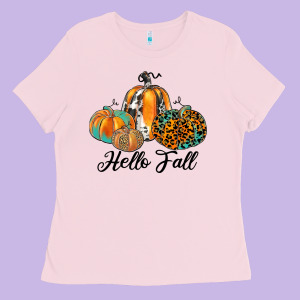 Hello Fall Ladies Tee Designed By Jahusdesignshop