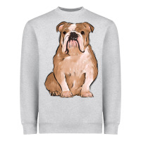 Heather Grey bulldog Heavyweight Sweatshirt - MaliasSmallBusiness