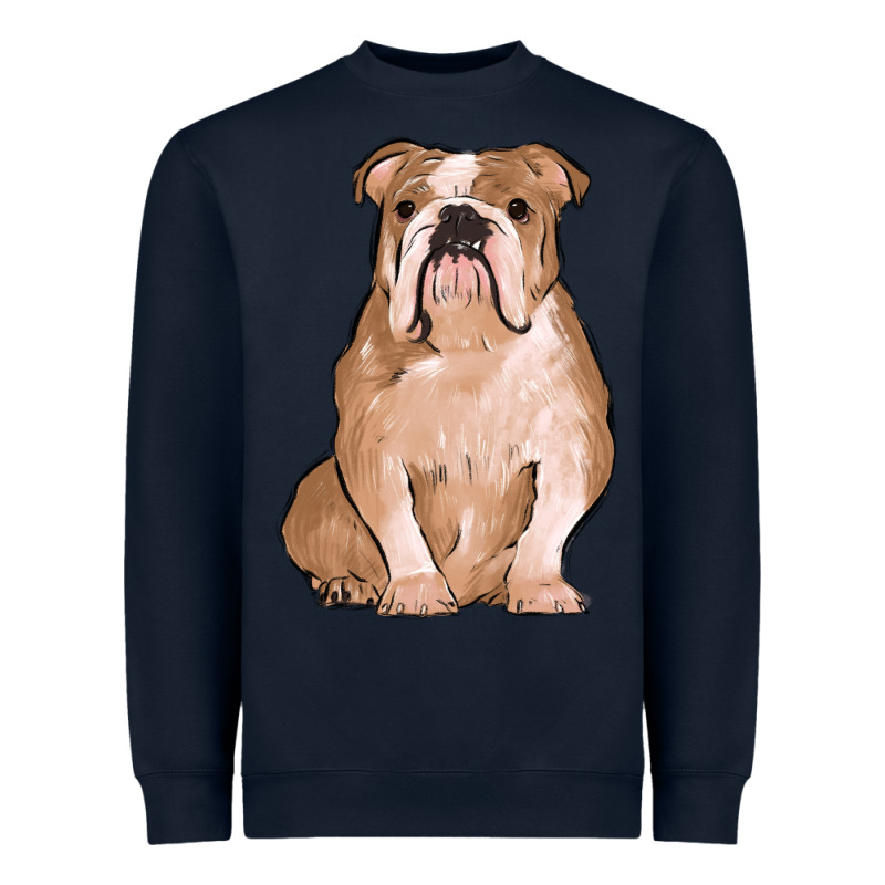Bulldog Heavyweight Sweatshirt by MaliasSmallBusiness | Teevron