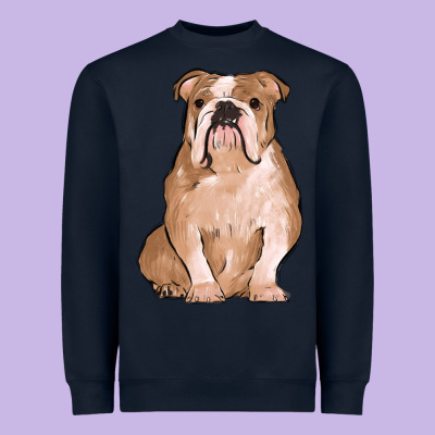 Bulldog Heavyweight Sweatshirt Designed By Maliassmallbusiness