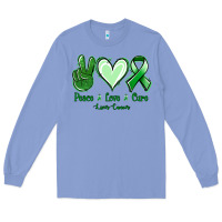Colony Blue Peace love cure Liver Cancer Long Sleeve Tee - NancyCooperArtShop