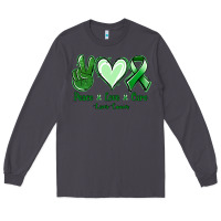 Smoke Peace love cure Liver Cancer Long Sleeve Tee - NancyCooperArtShop