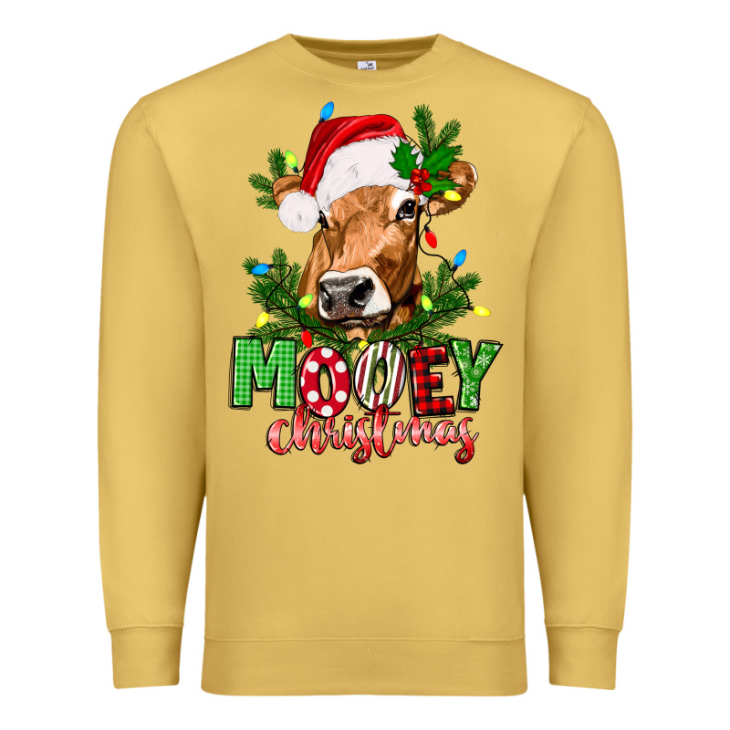 Mooey Christmas Premium Sweatshirt by texasbilliewilder | Teevron