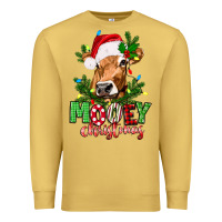 Antique Gold Mooey Christmas Premium Sweatshirt - texasbilliewilder