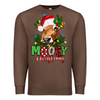 Chestnut Mooey Christmas Premium Sweatshirt - texasbilliewilder