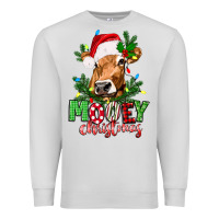 Dove Grey Mooey Christmas Premium Sweatshirt - texasbilliewilder