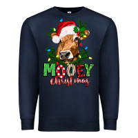 Navy Mooey Christmas Premium Sweatshirt - texasbilliewilder