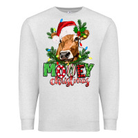 Oatmeal Heather Mooey Christmas Premium Sweatshirt - texasbilliewilder