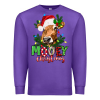 Purple Mooey Christmas Premium Sweatshirt - texasbilliewilder