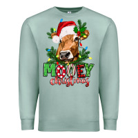 Seafoam Mooey Christmas Premium Sweatshirt - texasbilliewilder