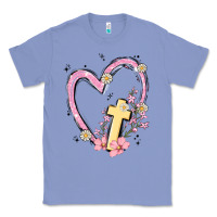 Colony Blue heart cross Classic Tee - MaliasSmallBusiness
