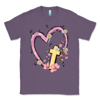 Lavender heart cross Classic Tee - MaliasSmallBusiness