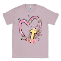 Lilac heart cross Classic Tee - MaliasSmallBusiness