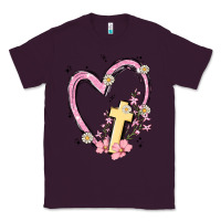 Plum heart cross Classic Tee - MaliasSmallBusiness