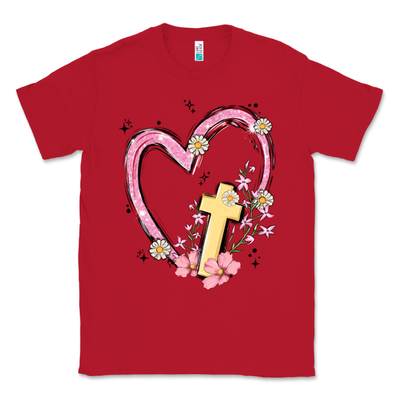 Heart Cross Classic Tee by MaliasSmallBusiness | Teevron