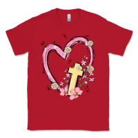 Red heart cross Classic Tee - MaliasSmallBusiness