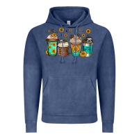 Vintage Denim sloth coffee cups Vintage Hoodie - Jasminsmagicworld
