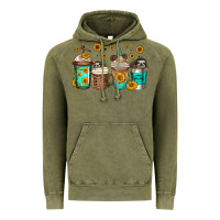 Vintage Olive sloth coffee cups Vintage Hoodie - Jasminsmagicworld