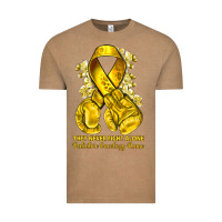 Vintage Coffee they never fight alone yellow ribbon with boxing g Vintage Tee - NancyCooperArtShop
