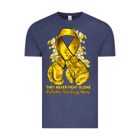 Vintage Denim they never fight alone yellow ribbon with boxing g Vintage Tee - NancyCooperArtShop