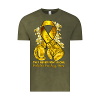 Vintage Olive they never fight alone yellow ribbon with boxing g Vintage Tee - NancyCooperArtShop