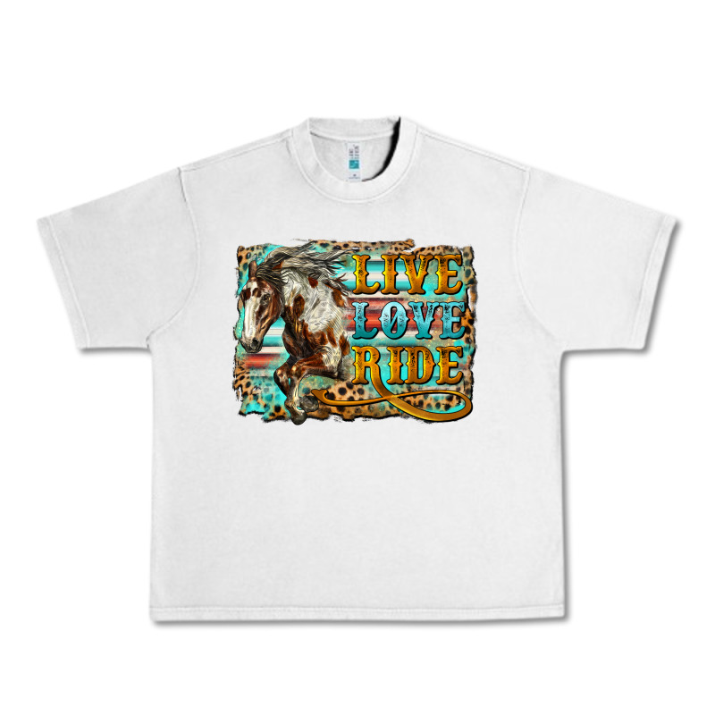 Live Love Ride Horse Urban Heavy Tee by LillyAllenDesigns | Teevron