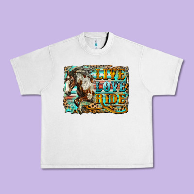 Live Love Ride Horse Urban Heavy Tee Designed By Lillyallendesigns