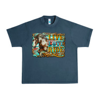 Midnight Navy live love ride horse Urban Heavy Tee - LillyAllenDesigns