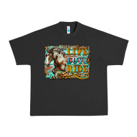 Pigment Black live love ride horse Urban Heavy Tee - LillyAllenDesigns