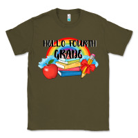Army Green back to school hello fourth grade 3200x2400 Classic Tee - AdoDesignShop