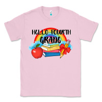 Bubblegum Pink back to school hello fourth grade 3200x2400 Classic Tee - AdoDesignShop