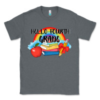 Charcoal Heather back to school hello fourth grade 3200x2400 Classic Tee - AdoDesignShop